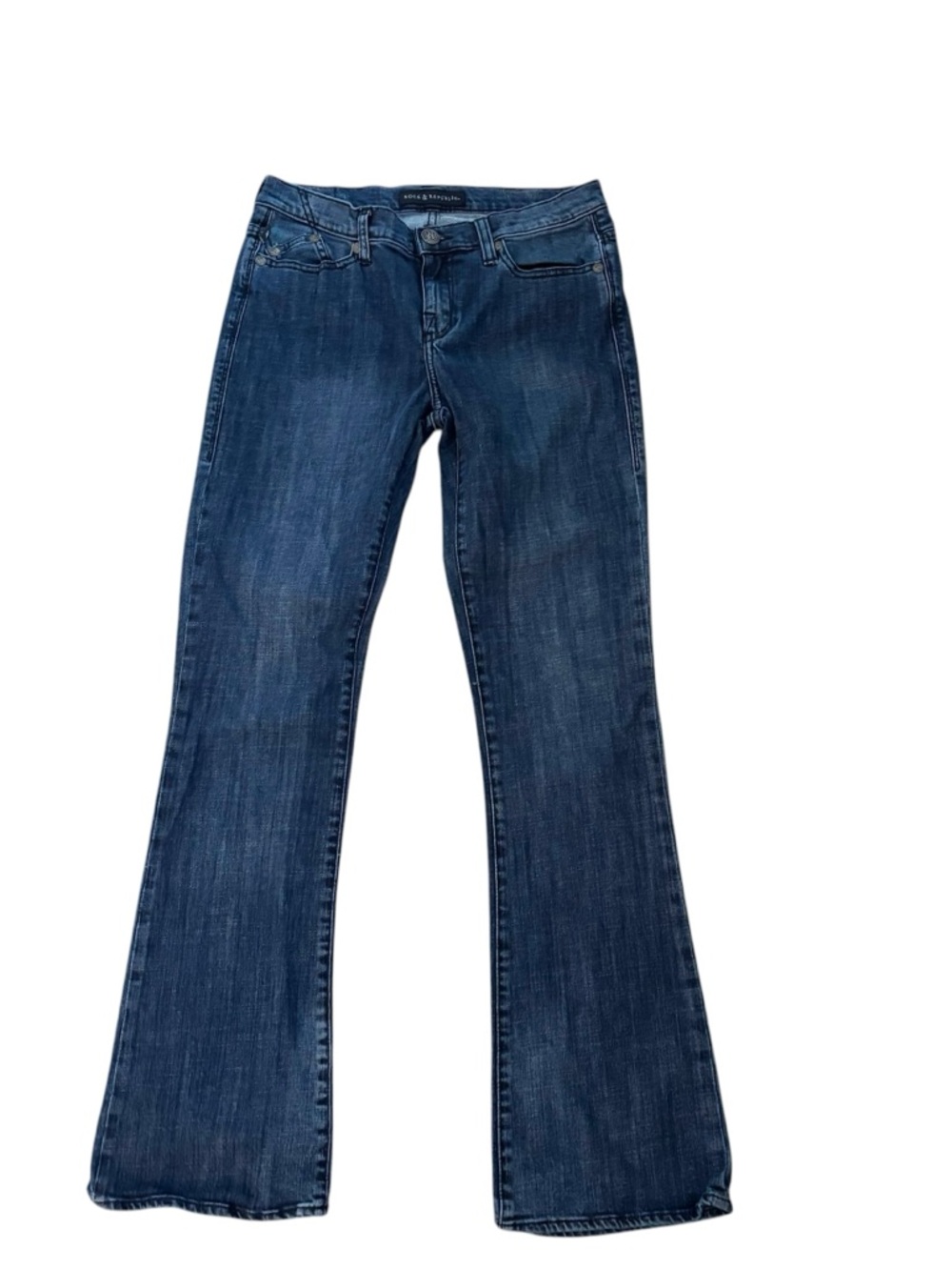 Rock & Republic Y2K Dark Blue Flare Jeans Size 10
